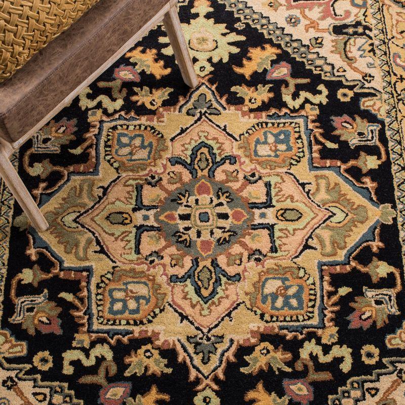Heritage HG625 Handmade Area Rug - 5'x8' - Black/Gold - Safavieh