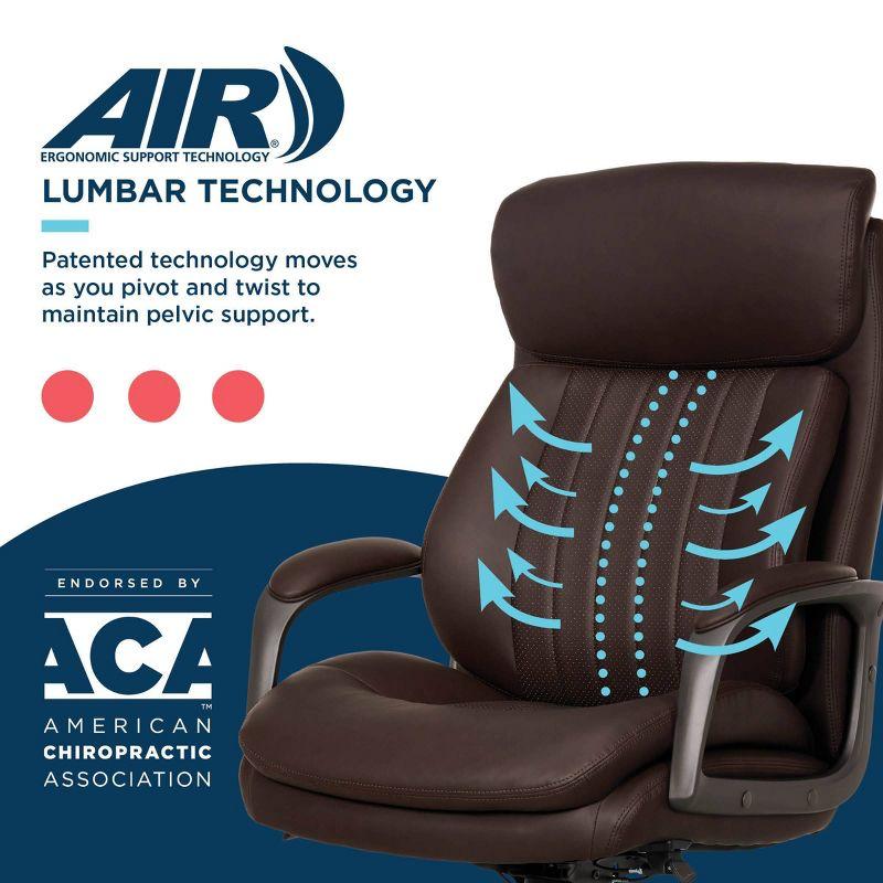 La-Z-Boy La-Z-Boy® Nova Executive Office Chair, Patented AIR Ergonomic Support Technology®, High-Back Premium Comfort & Support, Vegan PU Leather