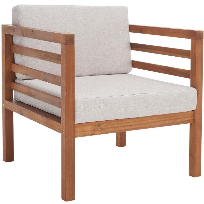 Kinnell Outdoor Armchair Indoor/Outdoor - PAT7301 - Natural/Light Grey - Safavieh