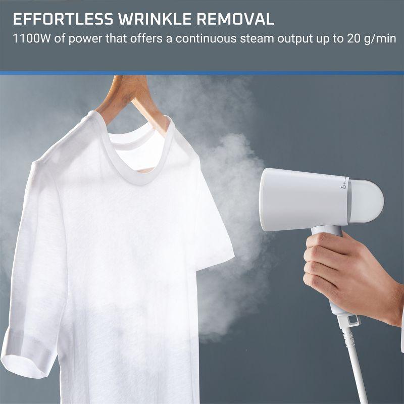 Rowenta Handheld Garment Steamer for Clothes Travel Steam Gray: Travel-Size, Vertical Steam, Comfort-Grip Handle, 1099W