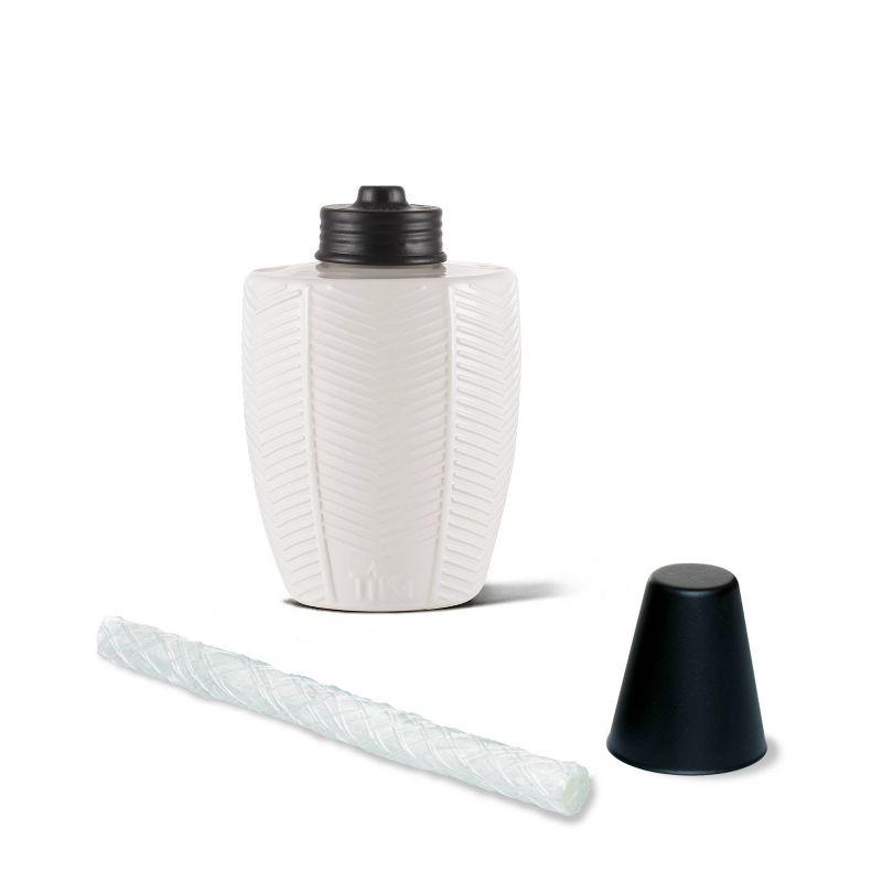 TIKI® Brand 5.75 Inch Table Torch Glass Herringbone (Set of 3)