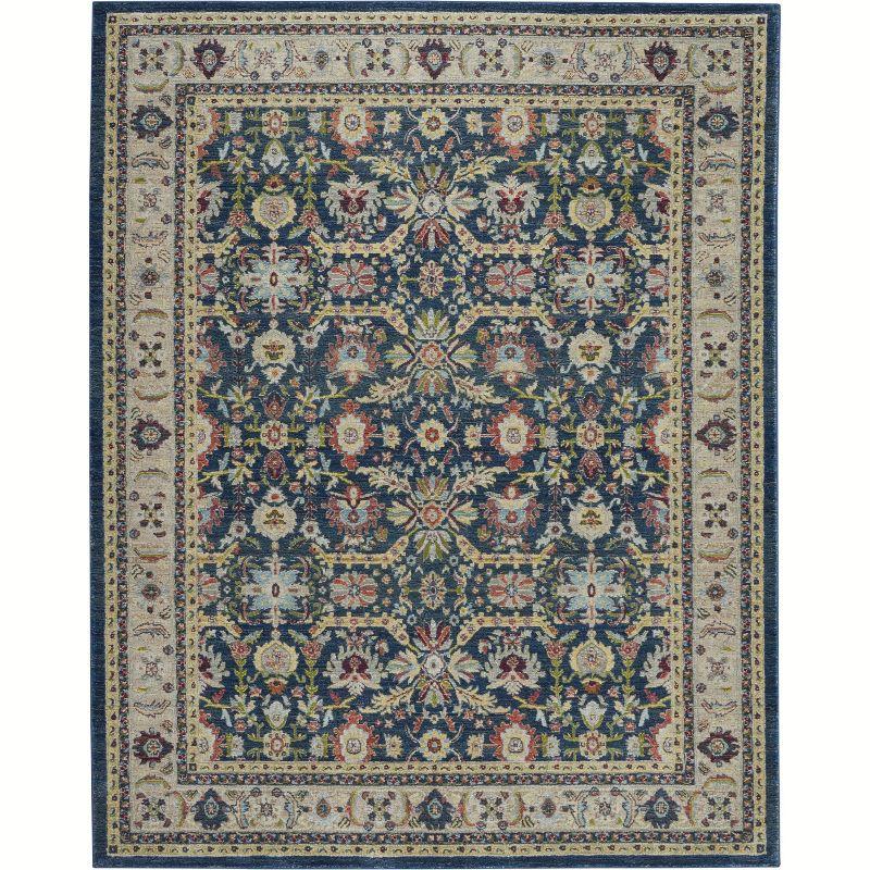 Global Vintage Multicolor Synthetic 8' x 10' Easy-Care Area Rug