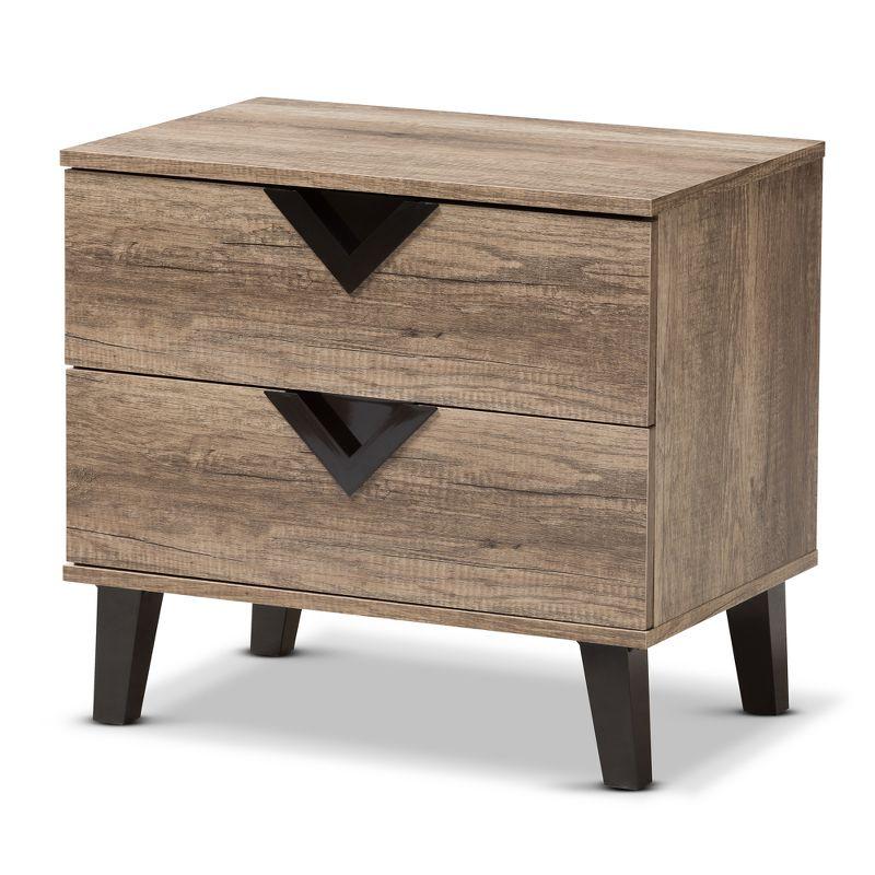 Swanson Light Brown Oak 2-Drawer Nightstand