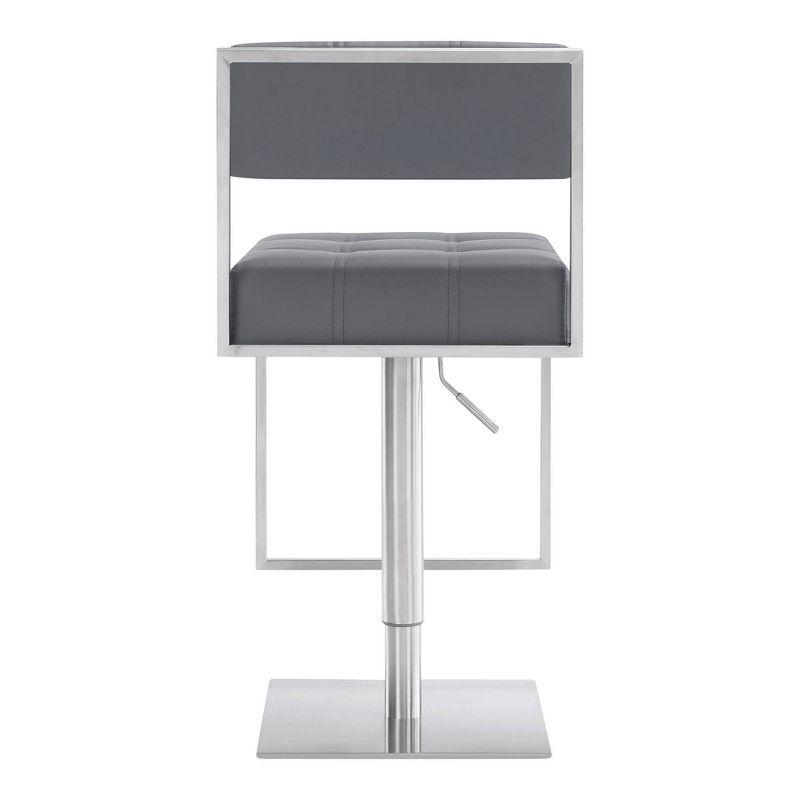 Bucholz Swivel Upholstered Adjustable Height Counter Stool with Metal Frame