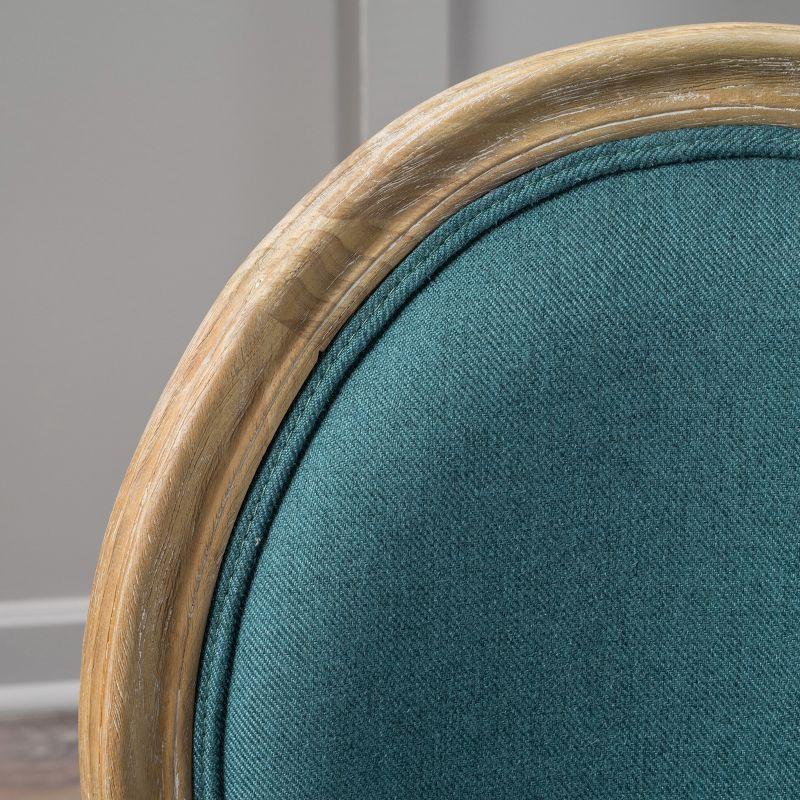 Christopher Knight Home Set of 2 Phinnaeus Dining Chair Dark Teal : Upholstered, Rubberwood Frame, 250lb Capacity
