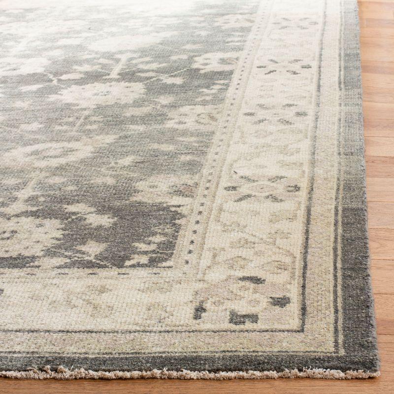 Ivory Elegance Hand-Knotted Wool Rectangular Rug, 9' x 12'