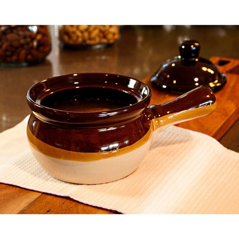 Kitchen Basics Onion Soup Bowl 4/ST Stoneware 375ml/12.6oz - Brown, Microwave, Oven and dishwasher safe, Make delicious french onion soup