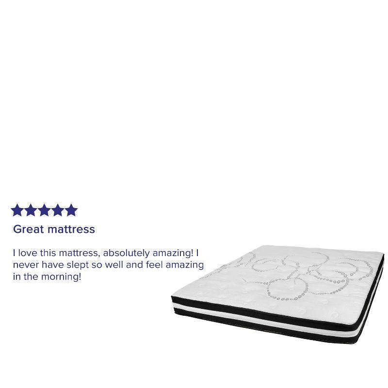 Emma and Oliver 10 Inch Hybrid Pocket Spring Mattress, King Mattress in a Box