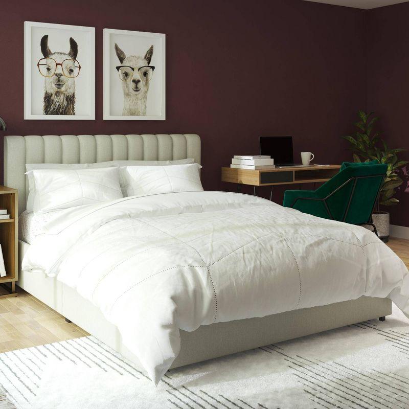 Brittany Upholstered Unfinished Platform Storage Bed