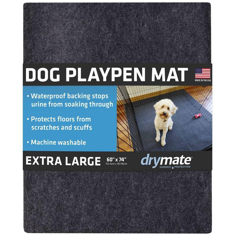 Drymate Charcoal Extra Large Waterproof Dog Playpen Mat