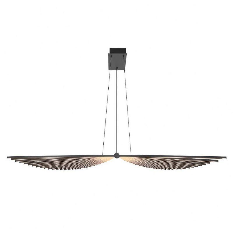 Black LED Linear Pendant Light with Integrated Bulb