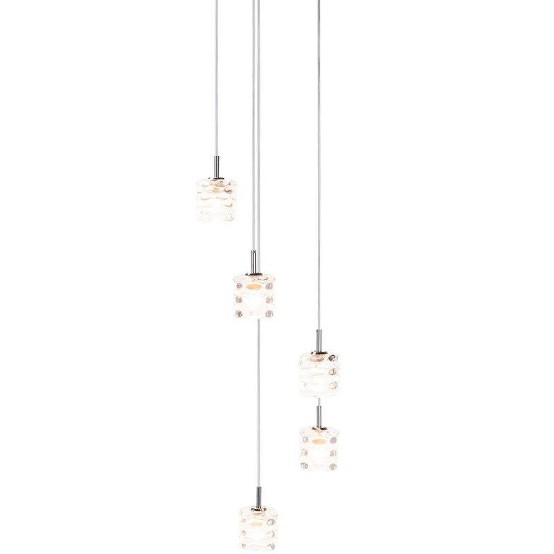 Hadden Chrome and Clear Glass LED Pendant Light