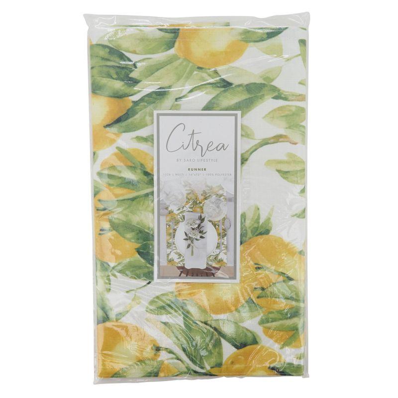 Saro Lifestyle Printed Lemon Design Table Runner