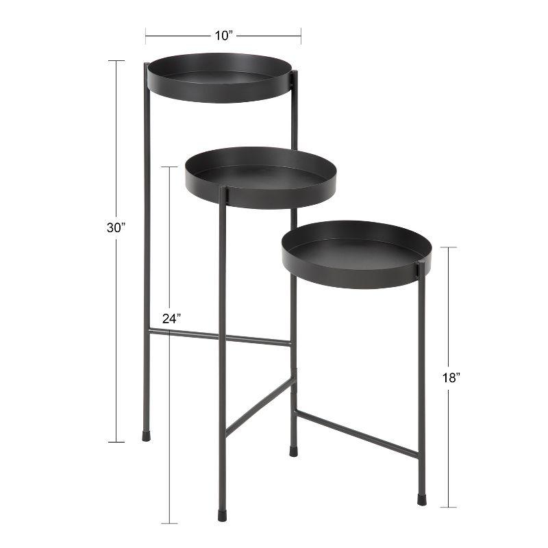 Kate and Laurel - Finn Metal Tri-Level Plant Stand