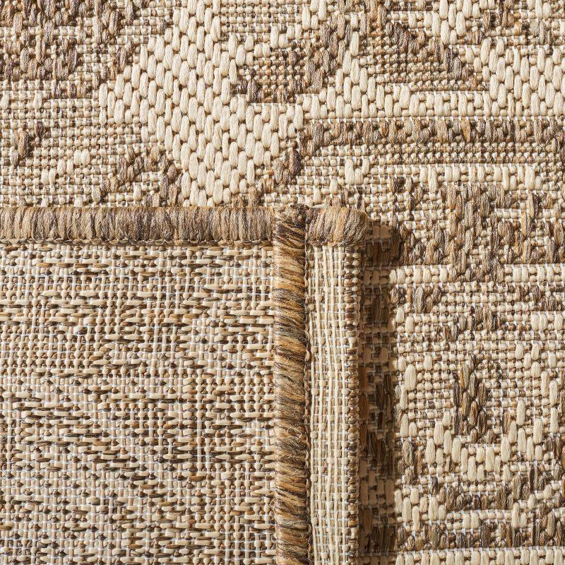 Beach House BHS138 Power Loomed Indoor/Outdoor Area Rug - Cream/Beige - 6'7"x6'7" - Safavieh