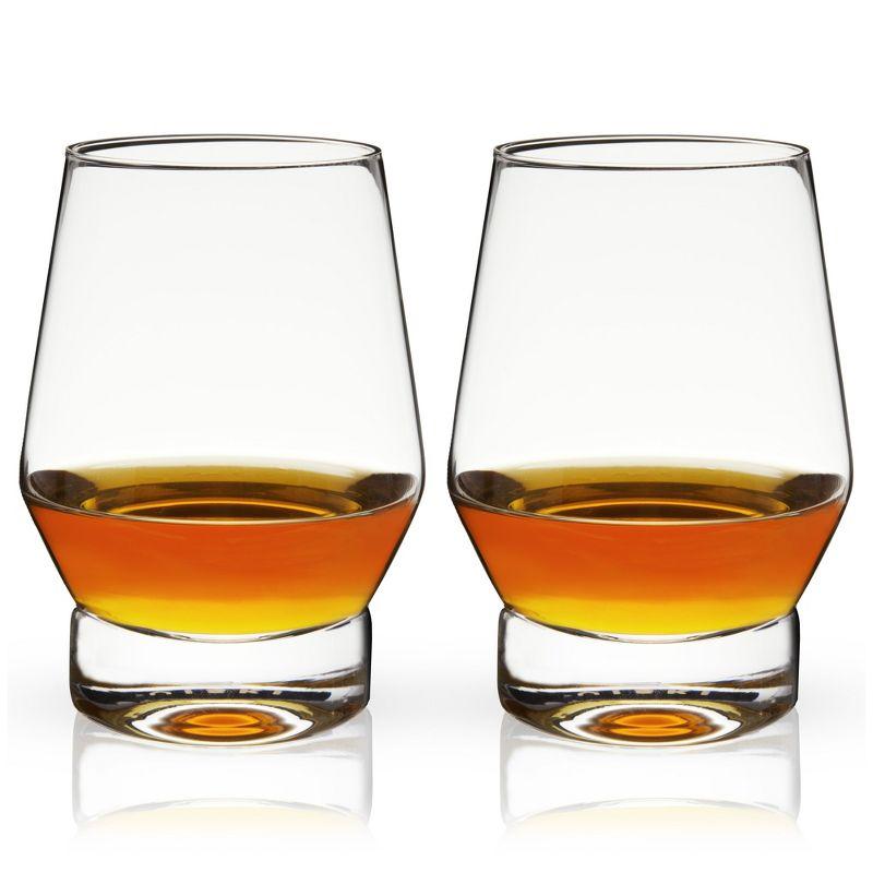 Raye Heavy Base Crystal Whiskey Glasses