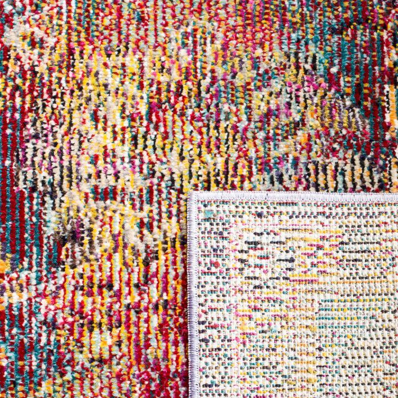Crystal CRS514 Power Loomed Area Rug - Teal/Rose - 6'7"x9'2" - Safavieh.