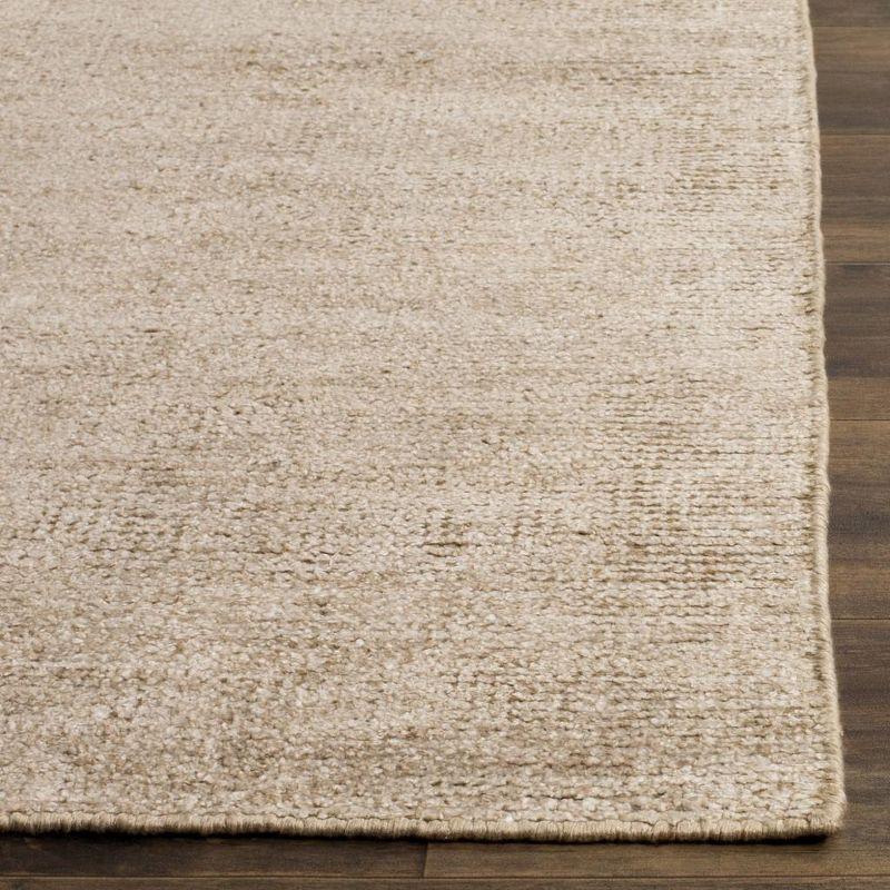 Hand-Knotted Gray Wool & Viscose Blend 5' x 8' Area Rug