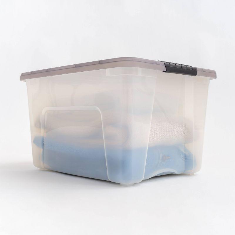 54 Qt./13.5 Gal. Plastic Storage Box with Latching Lid in Clear