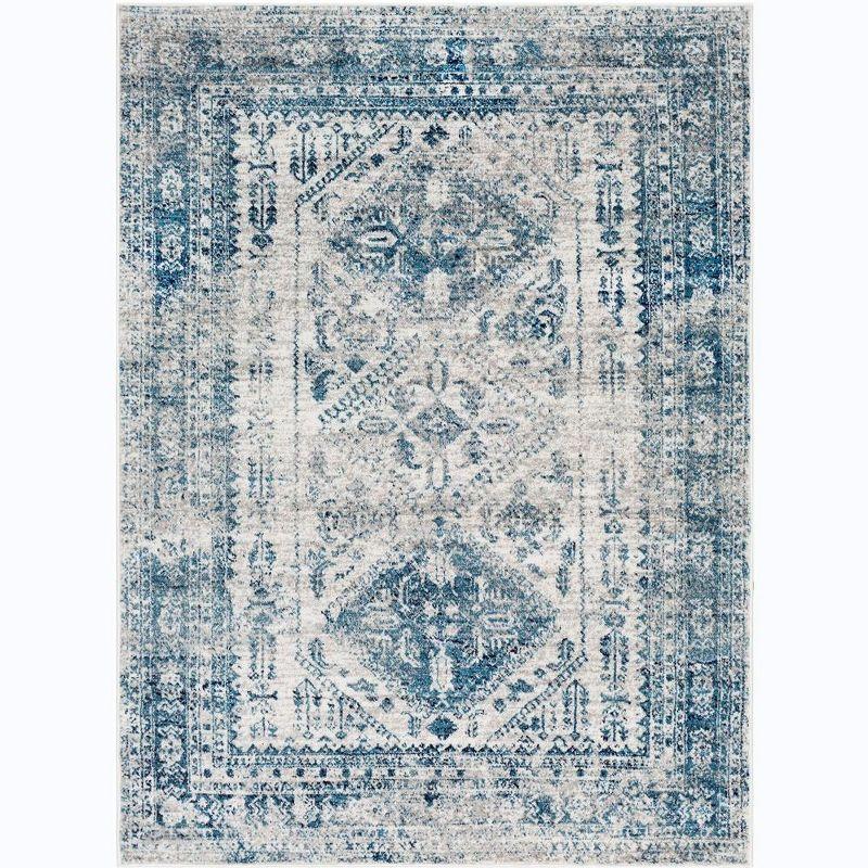 Mark & Day Jules 3'11"x5'7" Rectangle Woven Indoor Area Rugs Sky Blue/LightGray/White/Navy