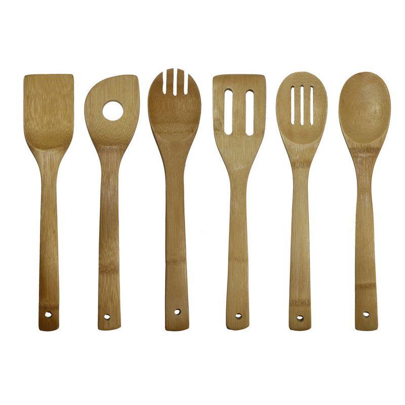 6-Piece Natural Bamboo Cooking Utensil Set