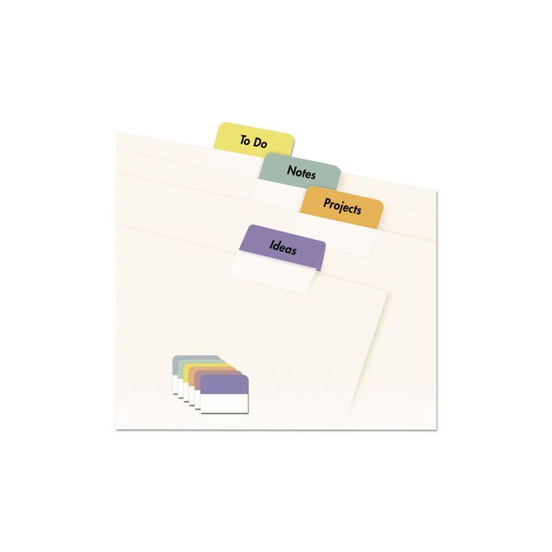 Avery Printable Plastic Tabs with Repositionable Adhesive, 1/5-Cut, Assorted Colors, 1.75" Wide, 80/Pack