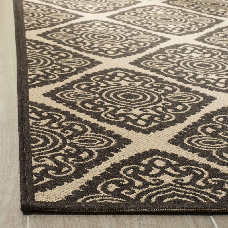 Linden LND132 Power Loomed Area Rug - Creme/Brown - 9'x12' - Safavieh