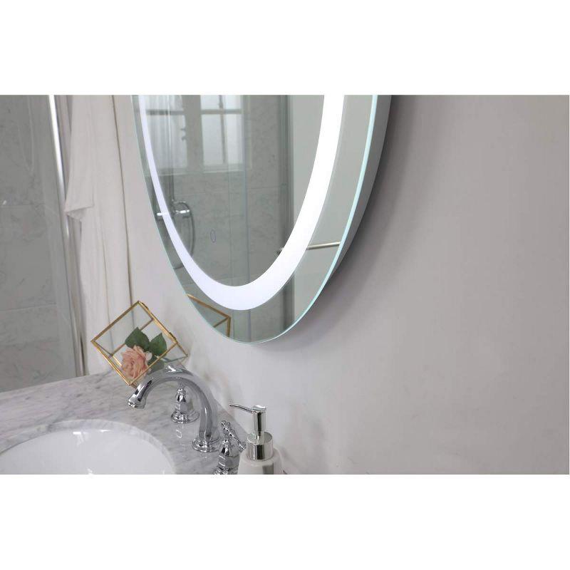 Elegant Lighting Helios 32 inch Hardwired LED mirror with touch sensor and color changing temperature 3000K/4200K/6400K