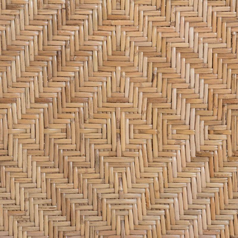 bali & pari Ayana Mid-Century Modern Two-Tone Black and Natural Brown Rattan Dining Chair