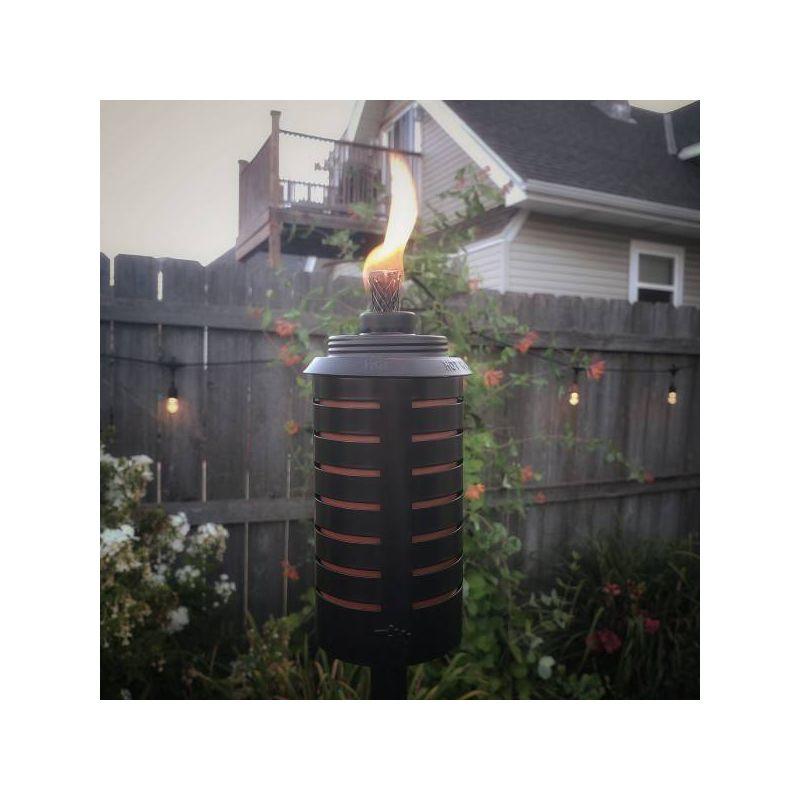 TIKI 2pk Sea Metal Torch: Freestanding Garden Torch with Easy Install & Refillable Canister