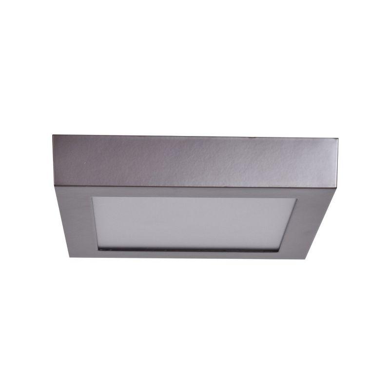 Bronze Finish Contemporary LED Square Flush Mount 7"