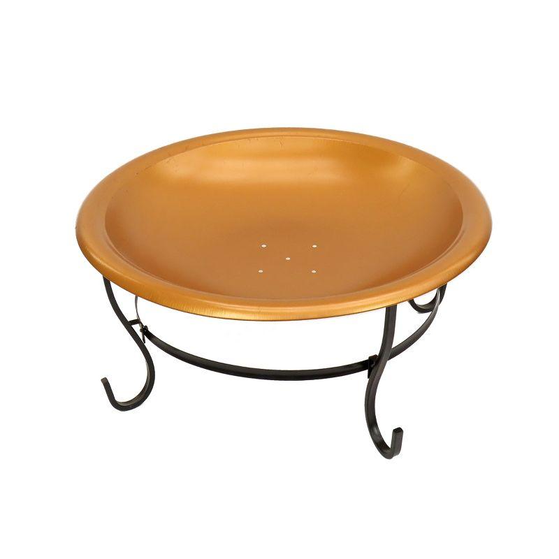 29" Copper Fire Pit with Stand and Screen - National Tree Company