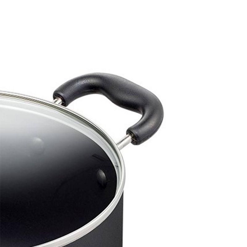 T-fal 12qt Stock Pot with Lid, Simply Cook Nonstick Cookware Black