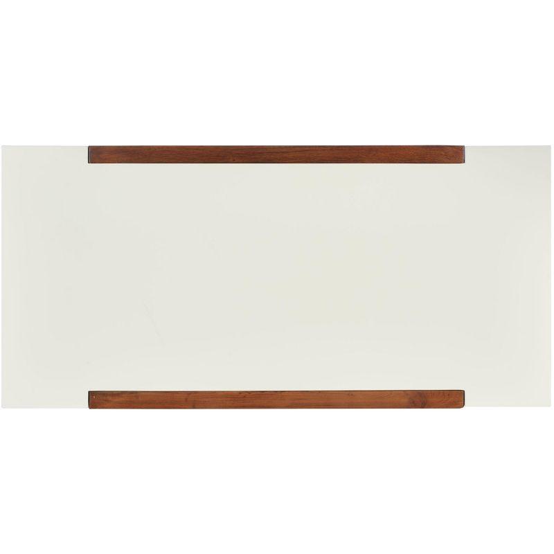 Marwood Desk - White/Brown - Safavieh