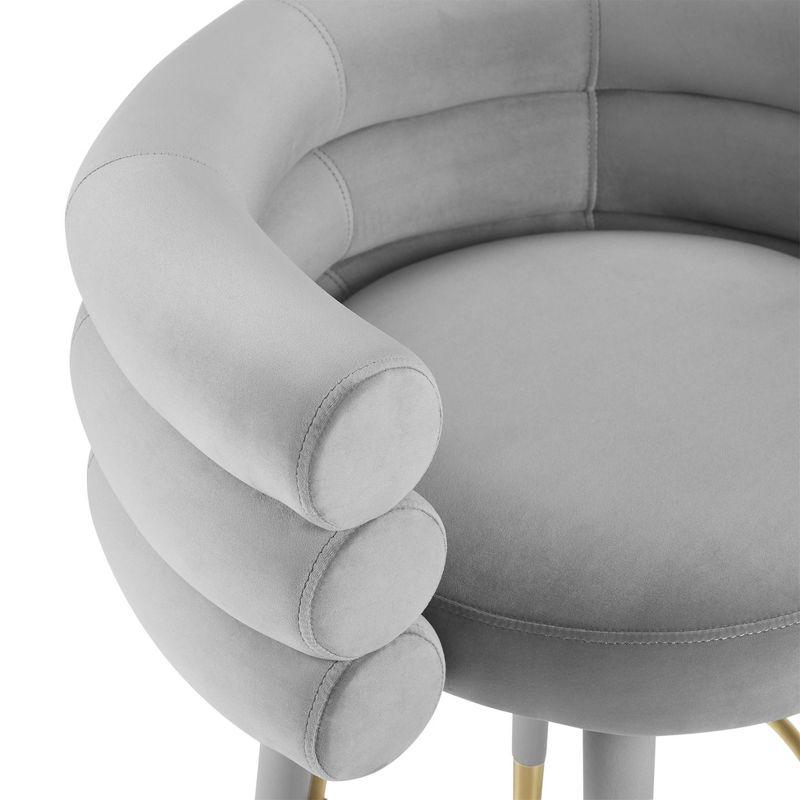 Upholstered Counter Stool with Metal Frame