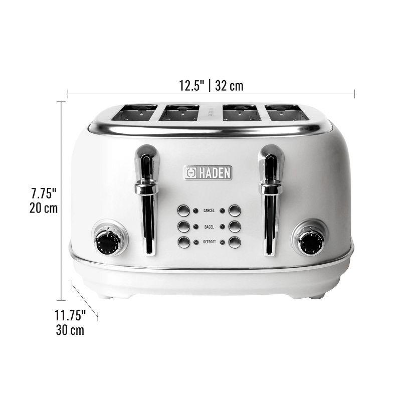 Haden Heritage 4-Slice Wide Slot Stainless Steel Toaster