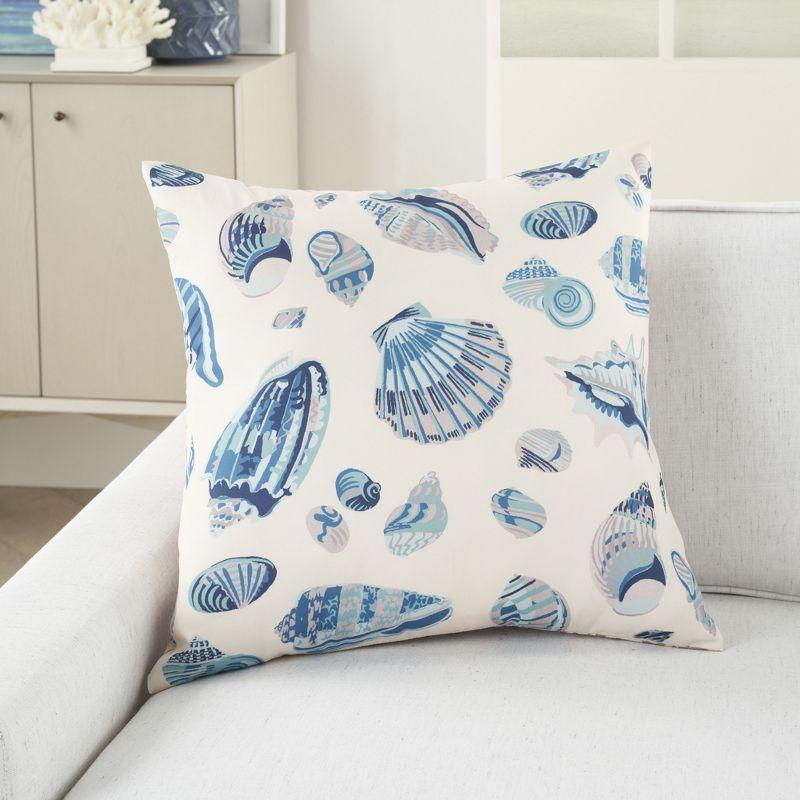 Waverly Low Tide 20" x 20" Blue Indoor/Outdoor Throw Pillow