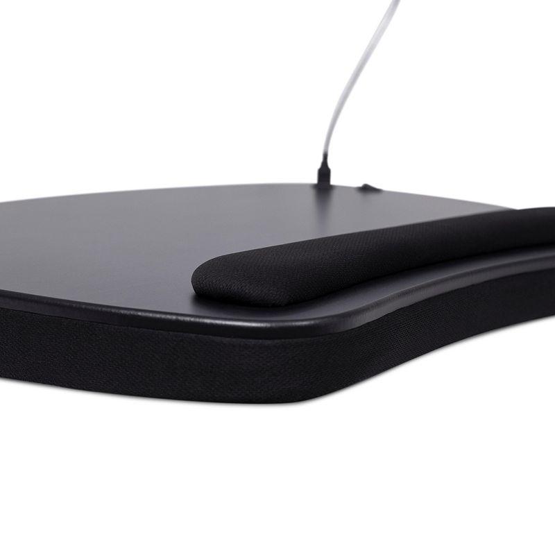 Sofia + Sam Oversized Memory Foam Lap Desk with USB Light - - Fits Laptops Up to 17 Inches - Matte Black