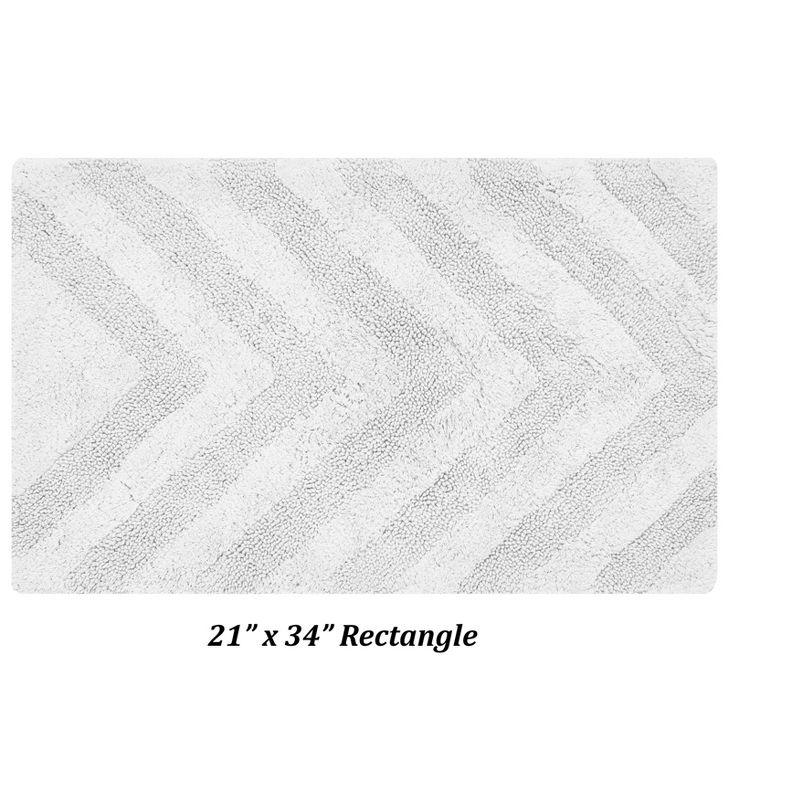 Better Trends Hugo 100% Cotton Tufted Non-Slip Backing Bath Rug 21" x 34" Rectangle - White