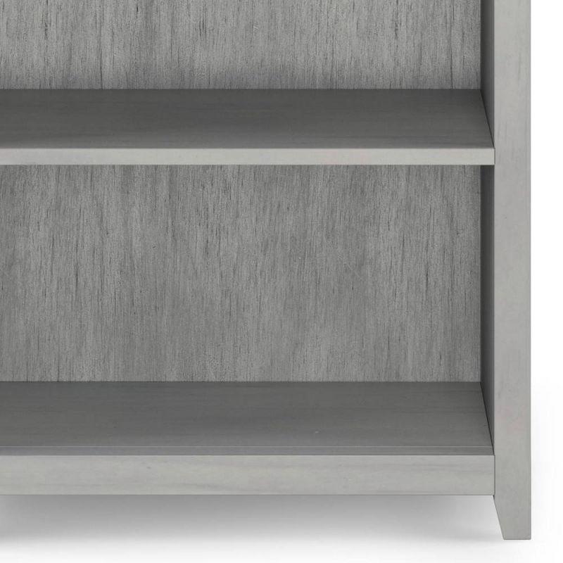 Simpli Home Amherst 30"W Solid Wood 5 Shelf Bookcase with Adjustable Shelves