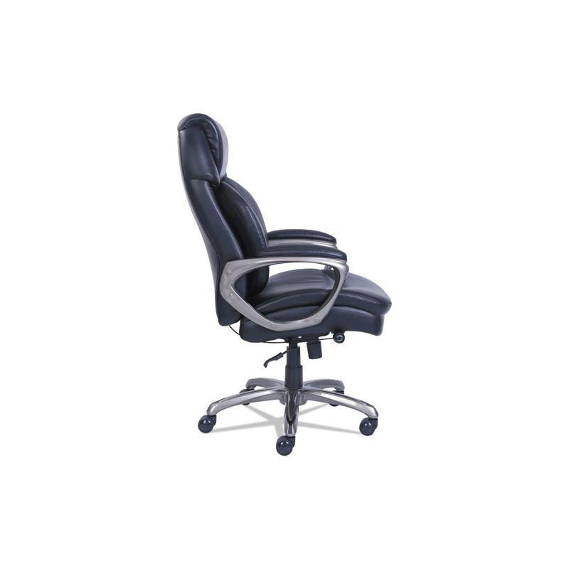 SertaPedic Cosset High-Back Executive Chair, Supports Up to 275 lb, 18.75" to 21.75" Seat Height, Black Seat/Back, Slate Base