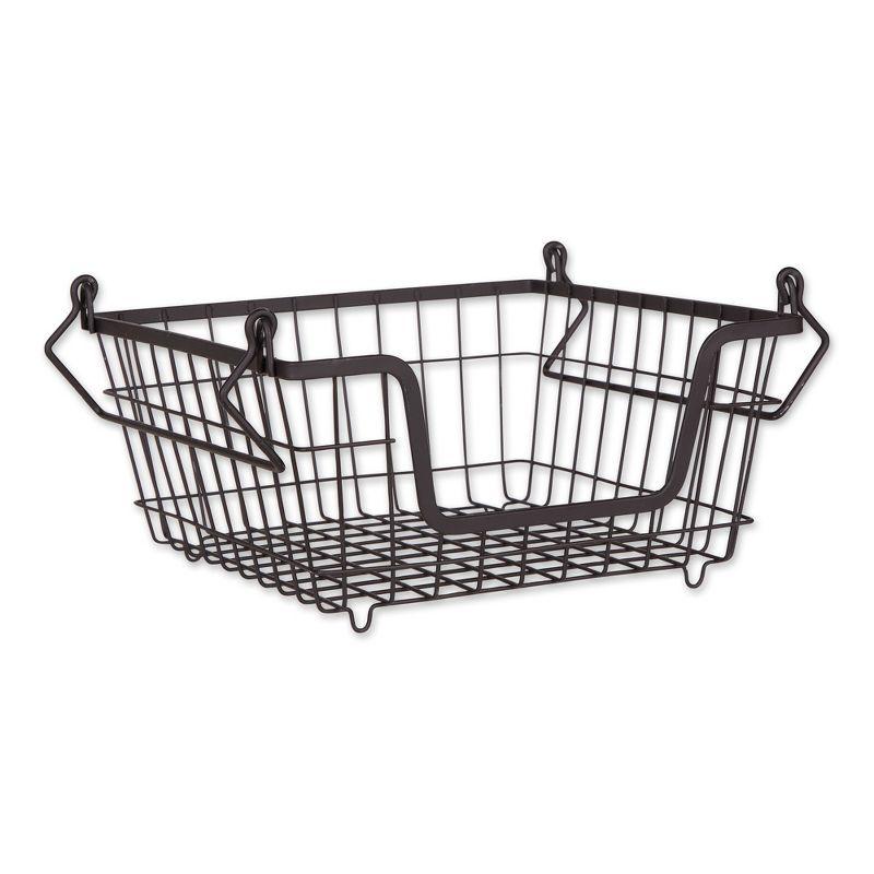 Metal Basket Black Square Small 11X11X6