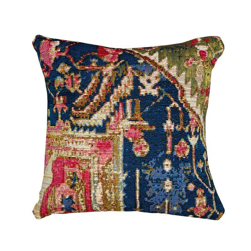 Marina Heriz Transitional Chic Indoor/Outdoor Pillow 18" Square