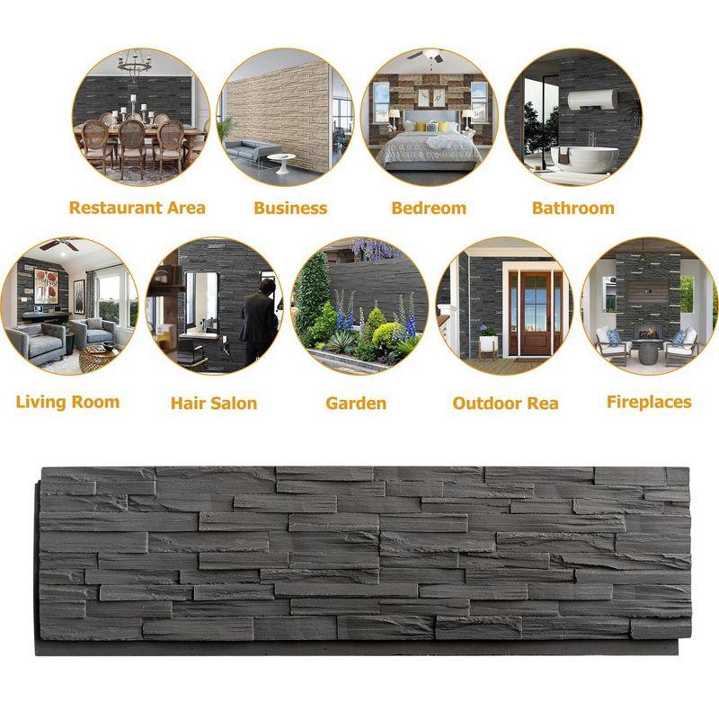 Faux Stone Wall Covering Panels for Interior and Exterior Decor Panels