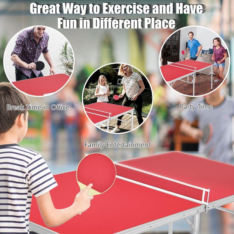 60'' Portable Table Tennis Ping Pong Folding Table w/Accessories Indoor Game