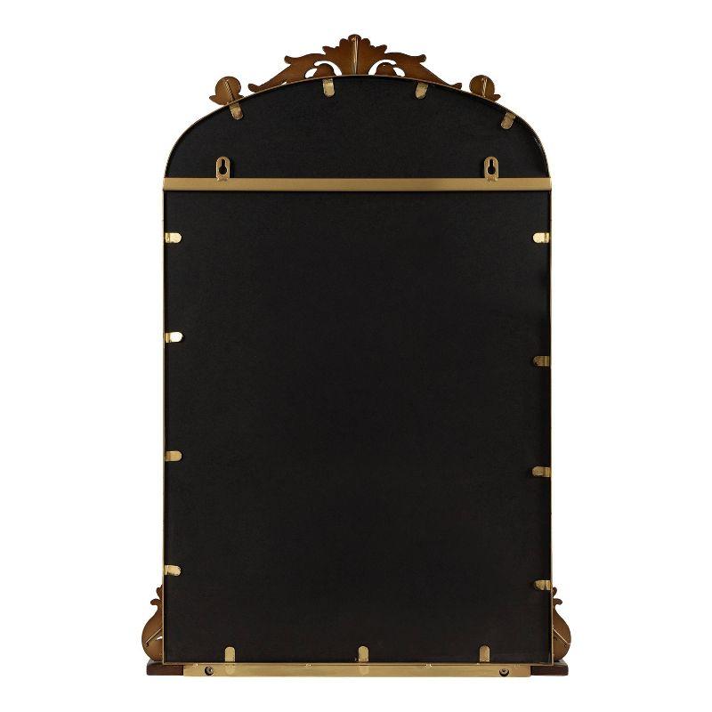 Kate & Laurel All Things Decor 21"x32" Arendahl Traditional Arch Mirror with Shelf Bronze: Elegant Wall-Mounted Metal Frame