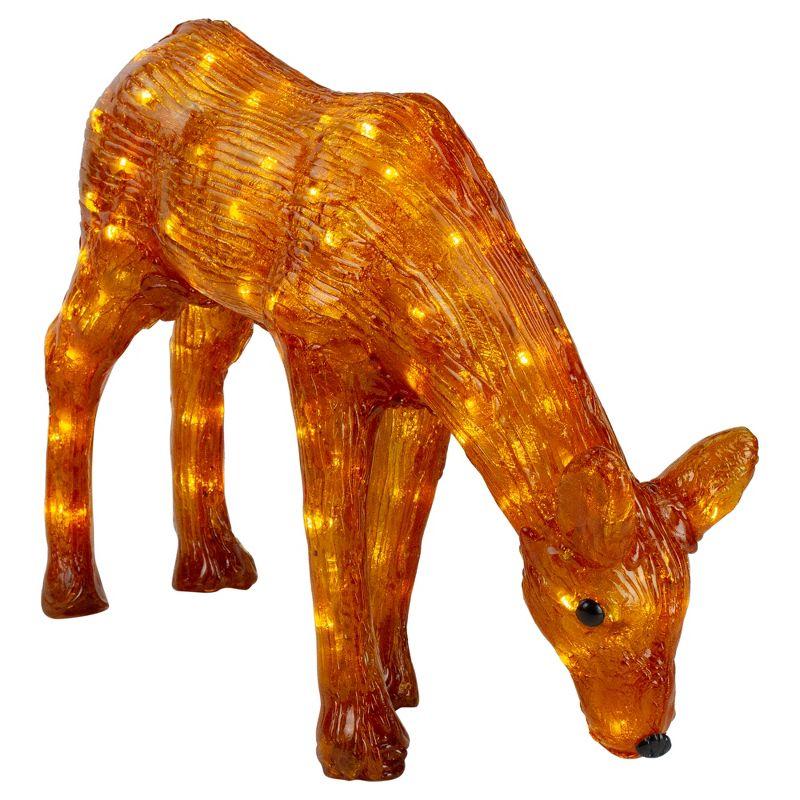 Northlight LED Lighted Commercial Grade Acrylic Reindeer Outdoor Christmas Decoration - 22" - Warm White Lights