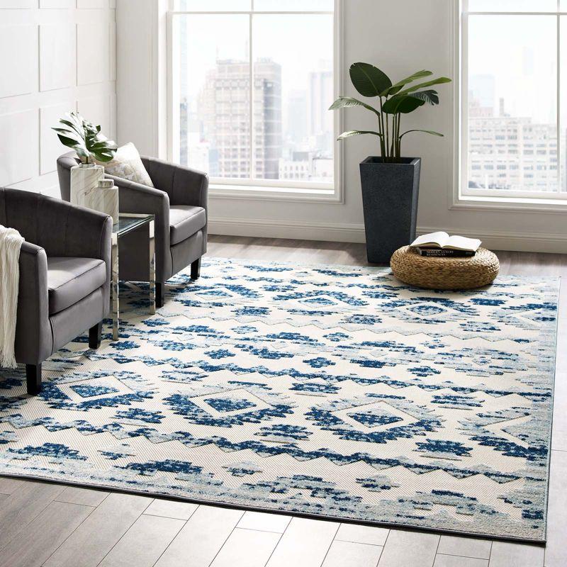 Modway Modway Reflect Contemporary Abstract Diamond Indoor and Outdoor Area Rug