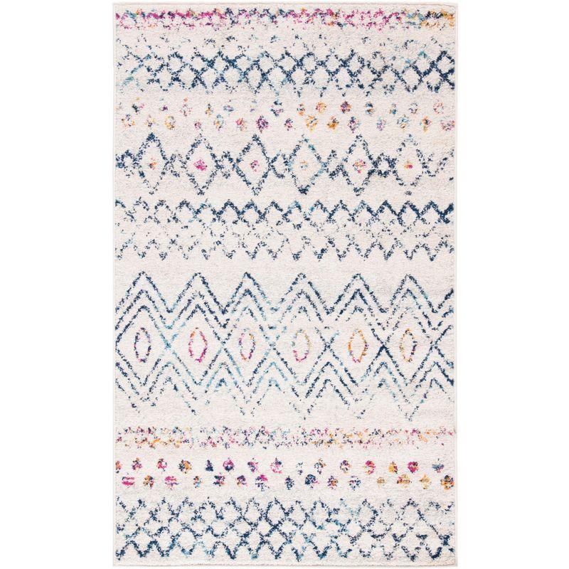 Madison 700 MAD798 Power Loomed Indoor Accent Rug - Ivory/Dark Blue - 2'3"x4' - Safavieh
