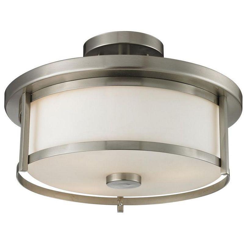 Z-Lite Savannah 2 - Light Semi-Flush Mount in  Brushed Nickel